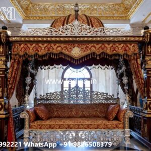 Artistic Wood Carving Swing Design for Elegant Interiors No-8467