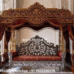Stylish Wood Carving Swing Design for Premium Living Rooms No-8469