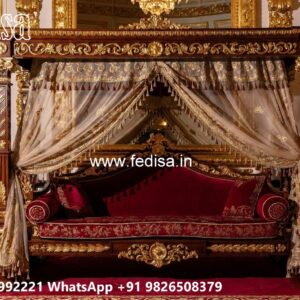 Handcrafted Wood Carving Swing Design with Rich Detailing No-8471