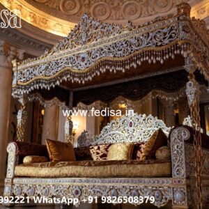Luxury Wooden Swing Design with Intricate Carving Work No-8473
