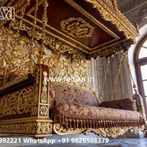 Artistic Wood Carving Swing Design with Traditional Craftsmanship No-8479