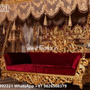 Beautiful Wood Carving Swing Design with Vintage Appeal No-8481