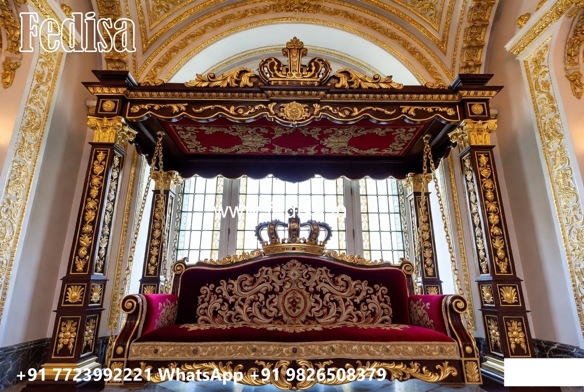 Luxury Wood Carving Swing Design with Decorative Chains No-8485