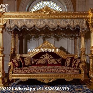 Elegant Wood Carving Swing Design with Royal Craftsmanship No-8488