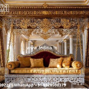 Royal Wood Carving Swing Design for Sophisticated Living Rooms No-8491