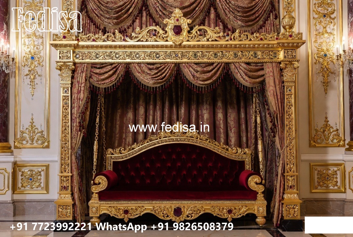 Premium Wood Carving Swing Design for Spacious Halls No-8493