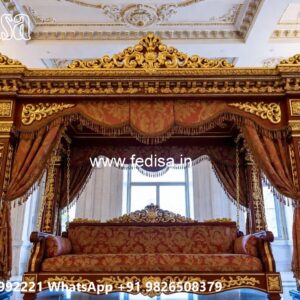 Stylish Wood Carving Swing Design with Traditional Charm No-8494