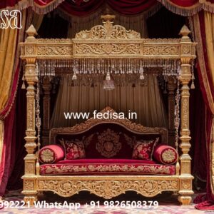 Handcrafted Wood Carving Swing Design with Palace Elegance No-8497
