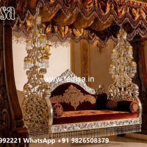 Luxury Wood Carving Swing Design for Relaxing Indoor Spaces No-8499
