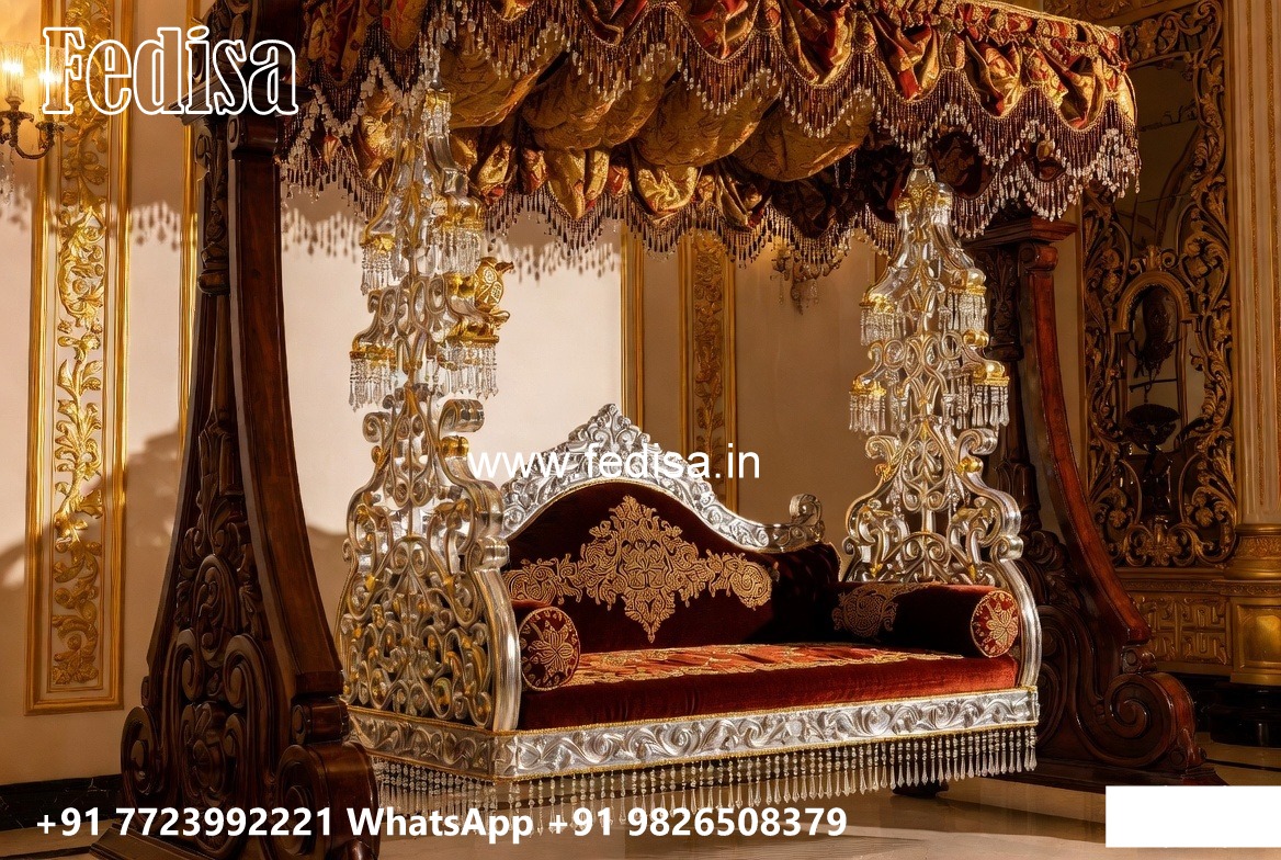 Luxury Wood Carving Swing Design for Relaxing Indoor Spaces No-8499