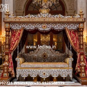 Beautiful Wood Carving Swing Design for Luxury Apartments No-8502