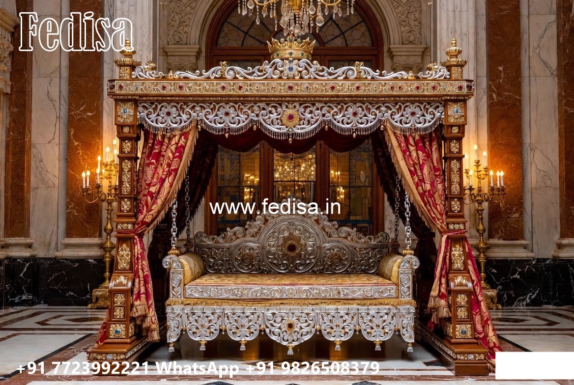 Beautiful Wood Carving Swing Design for Luxury Apartments No-8502