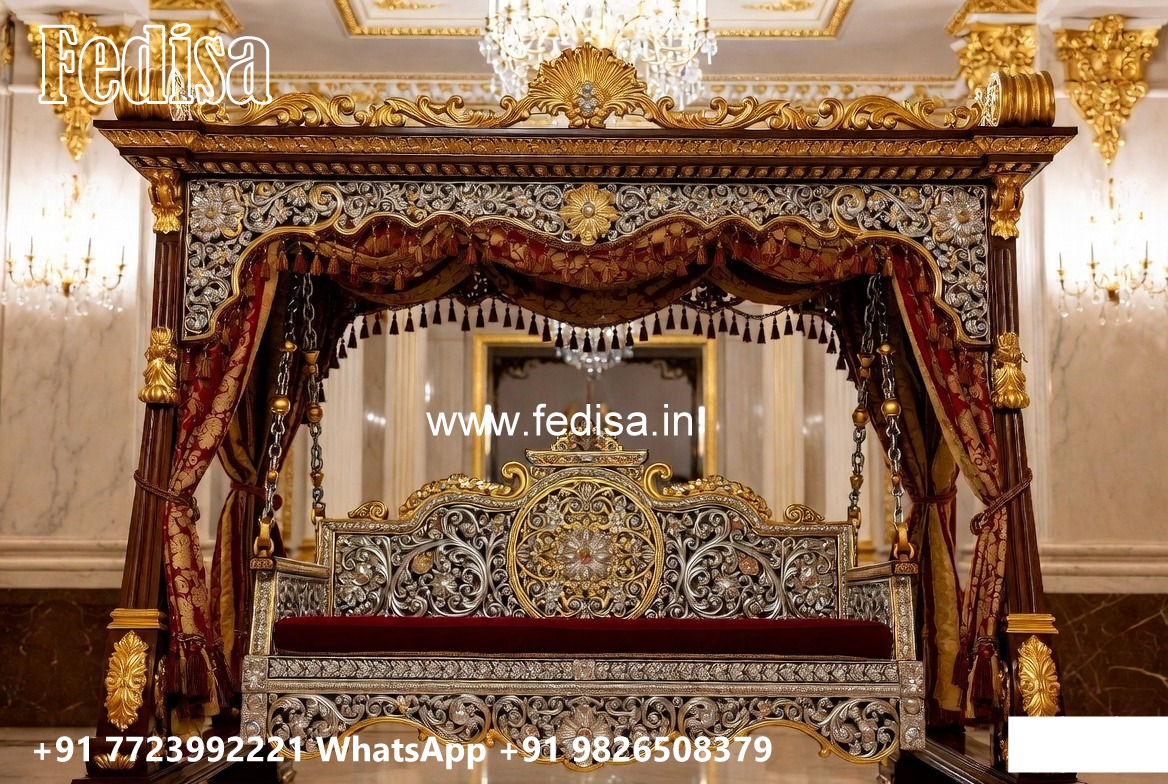 Indoor Wood Carving Swing Design for Comfortable Seating No-8504