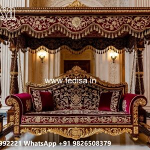 Wood Carving Swing Design with Rich Wooden Detailing No-8508