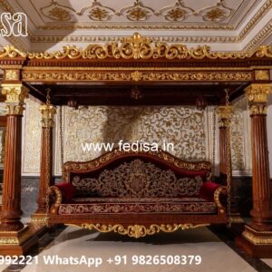 Handcrafted Wood Carving Swing Design for Elegant Hall Decor No-8511