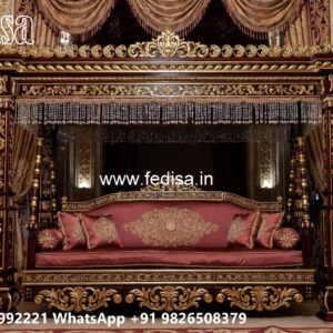 Royal Wood Carving Swing Design with Decorative Detailing No-8527