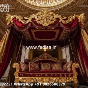 Wood Carving Swing Design for Elegant Traditional Interiors No-8530