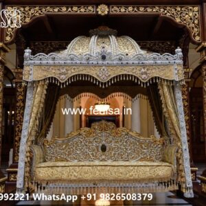 Royal Wood Carving Swing Design with Floral Artwork No-8537