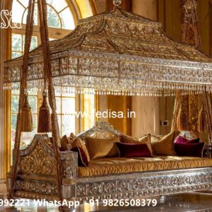 Wood Carving Swing Design with Decorative Hanging Chains No-8539
