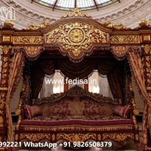 Elegant Wood Carving Swing Design with Vintage Wooden Appeal No-8549