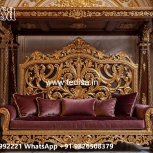 Premium Indoor Wooden Swing Design with Cushion Comfort No-8577