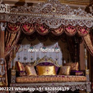 Traditional Jhula Wooden Swing Design for Indian Houses No-8579