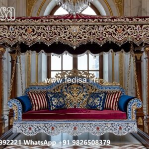 Decorative Wooden Swing Design for Elegant Sitting Area No-8587