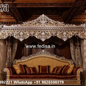 Stylish Wooden Swing Design for Drawing Room Beauty No-8591