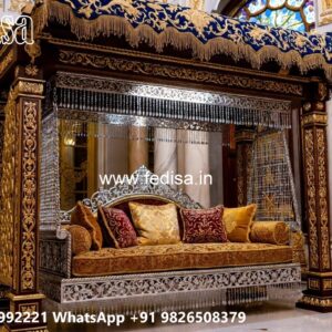 Indoor Luxury Wooden Swing Design with Soft Cushions No-8593