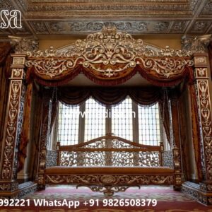Wooden Swing Design with Elegant Brass Accessories No-8600