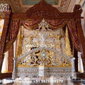 Wooden Swing Design with Artistic Floral Engraving No-8608