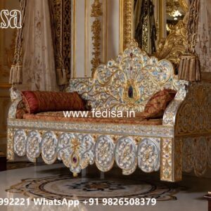 Wooden Swing Design with Handcrafted Royal Detailing No-8614