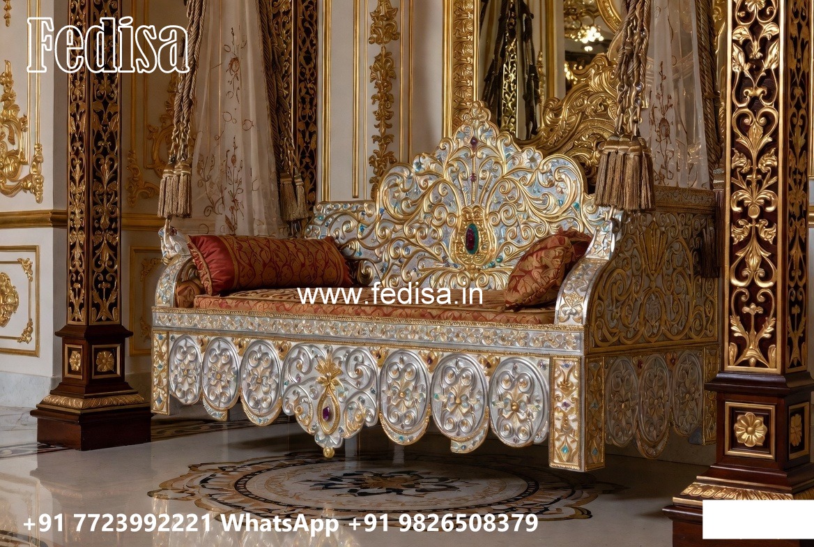 Wooden Swing Design with Handcrafted Royal Detailing No-8614