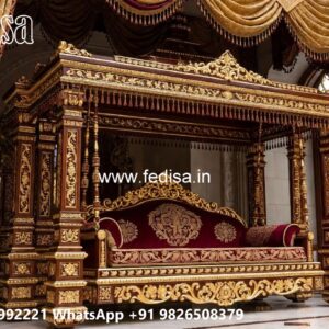 Stylish Wooden Swing Design for Relaxed Home Decor No-8634