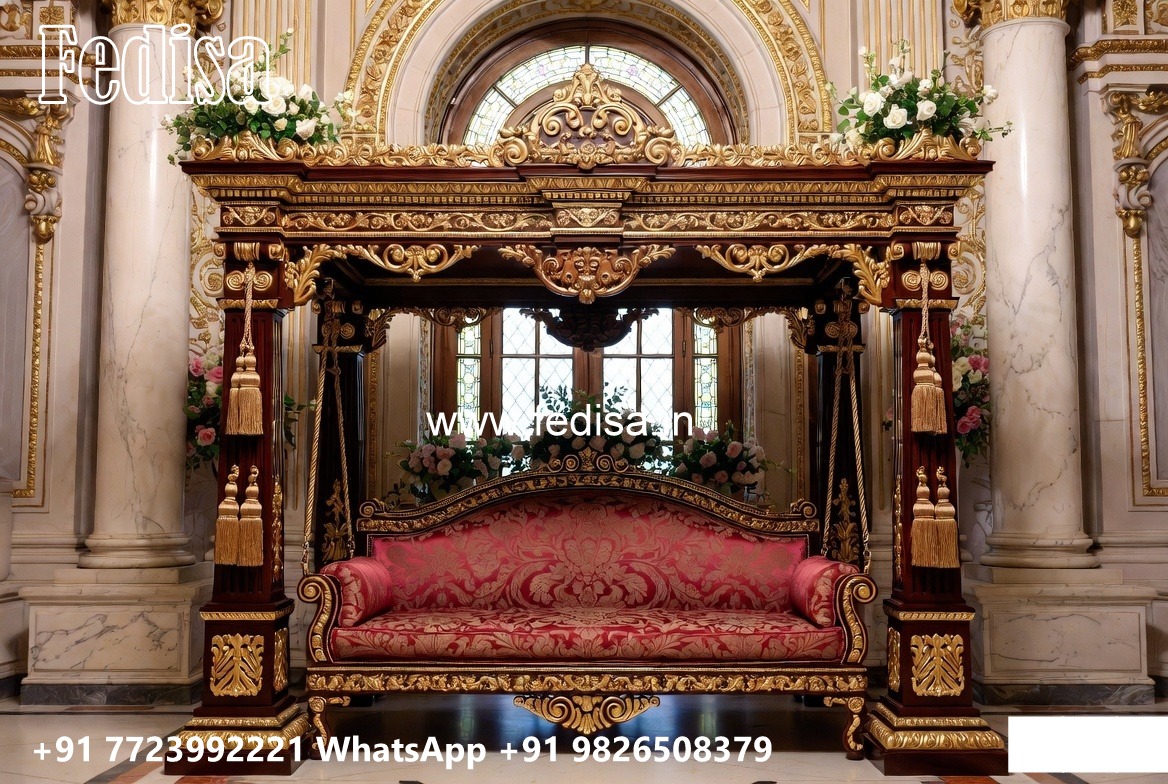 Wooden Swing Design with Beautiful Decorative Finish No-8637