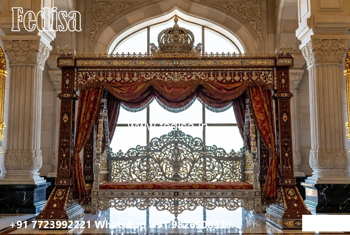 Handcrafted Wooden Swing Design with Royal Elegance No-8641